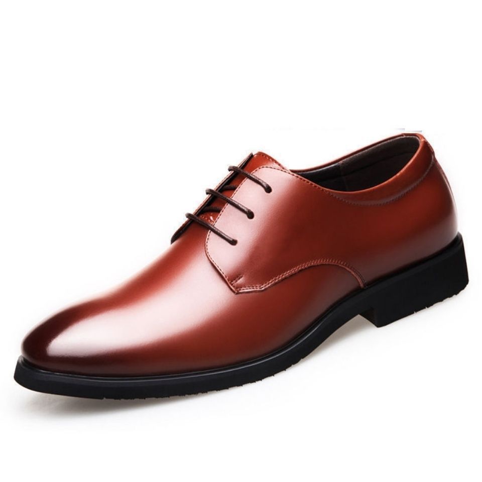 [100% cowhide] 2023 new autumn genuine leather shoes men's non-slip breathable business work shoes dad shoes