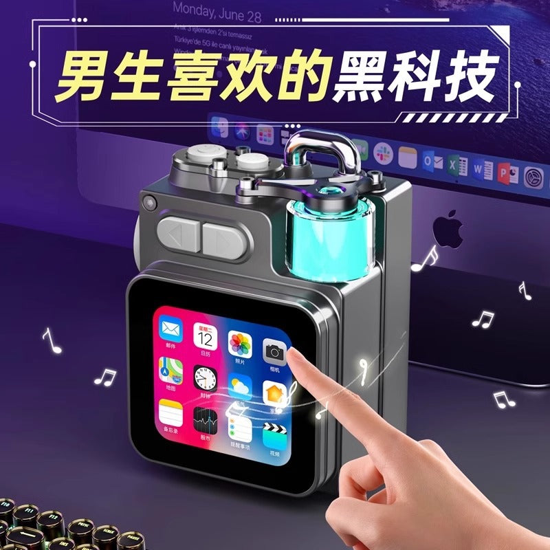 New metal bluetooth speaker atmosphere light portable speaker high power wireless mini stereo high sound quality