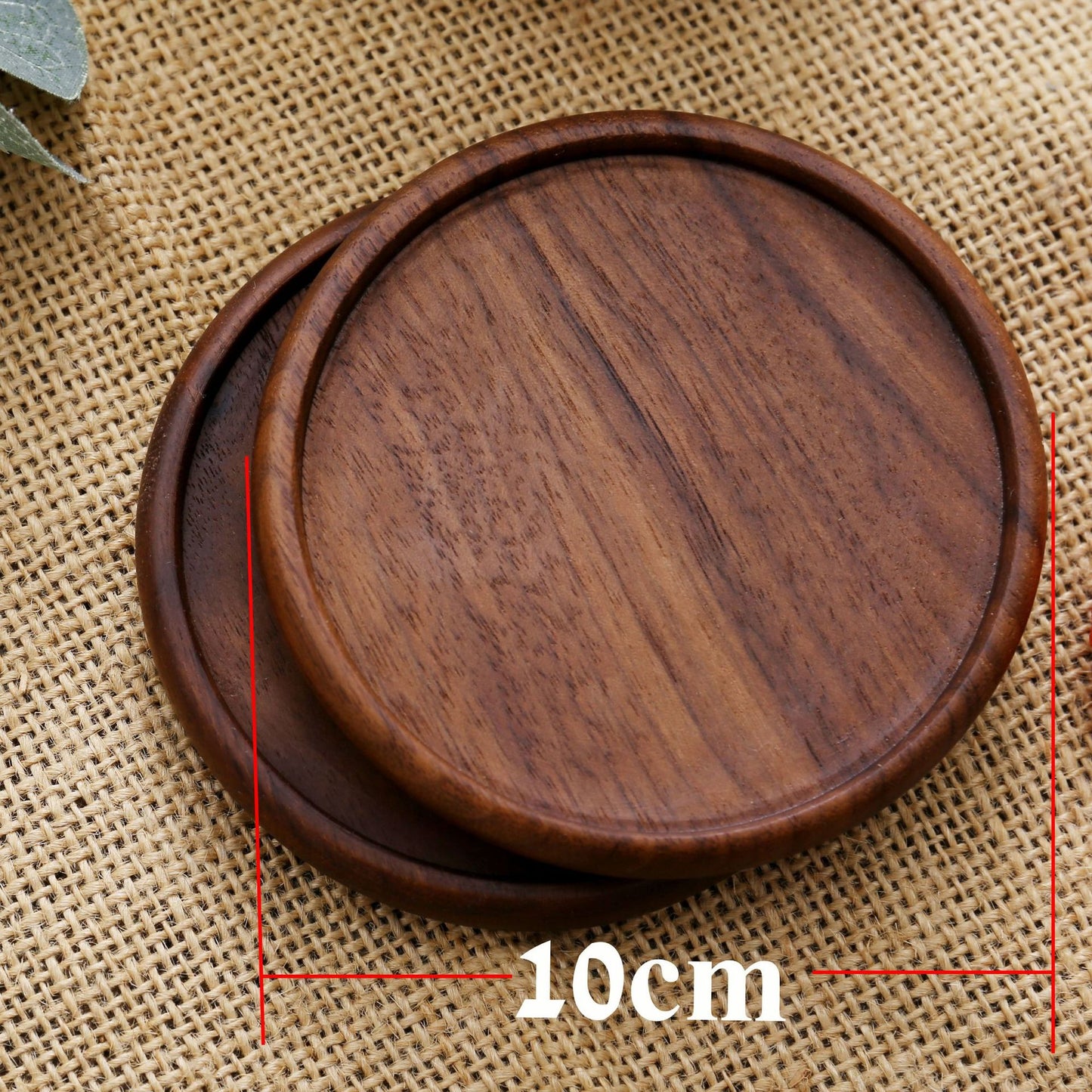 Wooden Coaster Black Walnut Square Coaster Wooden Insulation Pad Solid Wood Coaster Engraved Logo
