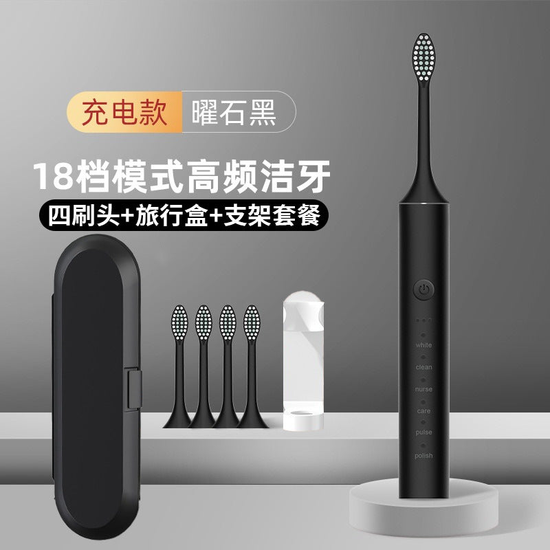 Factory wholesale soft bristle toothbrush flusher portable adult children universal ultrasonic electric toothbrush charging