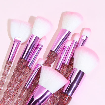 10 Pcs Threaded Makeup Brush Unicorn Makeup Brush suit Multifunctional Full Set Beauty Brush Makeup Tools