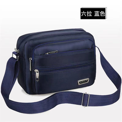 New Men's Coin Purse Casual Large Capacity Chest Bag Multi-layer Large Capacity Shoulder Bag Simple Solid Color Crossbody Bag