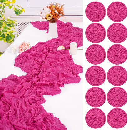 Bali Crepe Table Flag Foreign Trade Western Tablecloth Light Luxury High-End Wedding Party Decoration Pleated Table Flag Wholesale