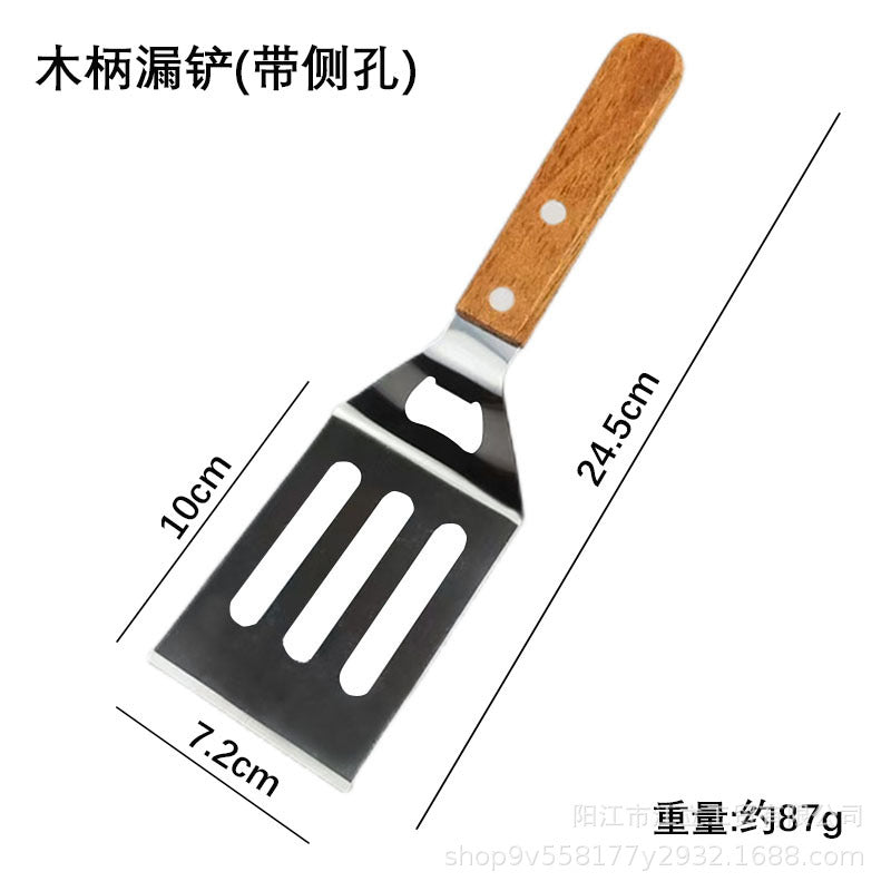 Triangle Stainless Steel Teppanyaki Grilling Shovel Multi-use Steak Hand-held Pancake Shovel Restaurant Teppanyaki Cuisine Gadget
