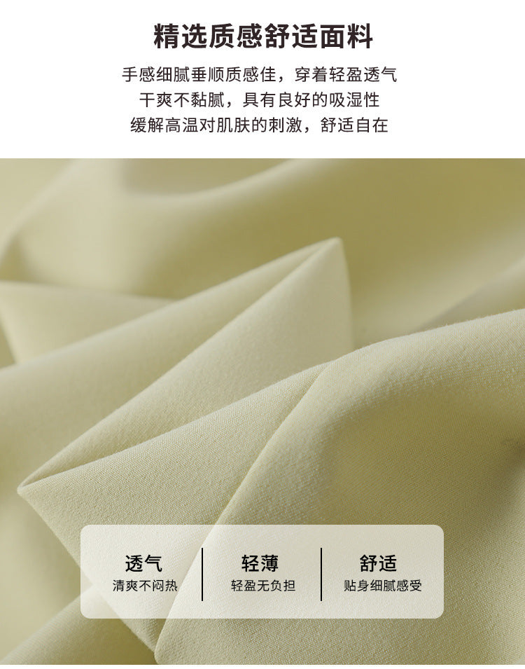 [Elegant Long Skirt] V-neck Short-sleeved dress High-end Work Clothes Mid-length Skirt Spring and Summer Business Wear Uniform