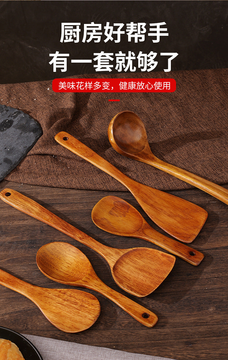 Non-Stick Pan Special Spatula for Cooking, Household Spatula, Wooden Spatula, Wooden Spoon, Rice Spoon, Wooden Spatula, Kitchen Utensils Spatula