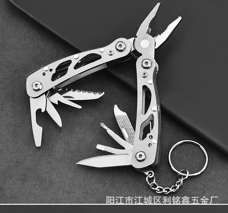 Stainless steel multi-function tool pliers mini folding portable outdoor travel tool pliers combination knife multi-purpose