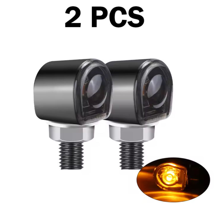 Harley Motorcycle Modified Retro Metal Led Turn Signal Hidden Finger Light Mini Direction Light 12V Indicator Light