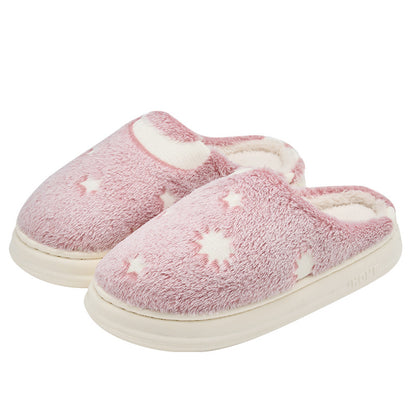 Starry Sky Cotton Slippers for Home Autumn/Winter 2026 New Indoor Warm Plush Winter Slippers for Women Home Use