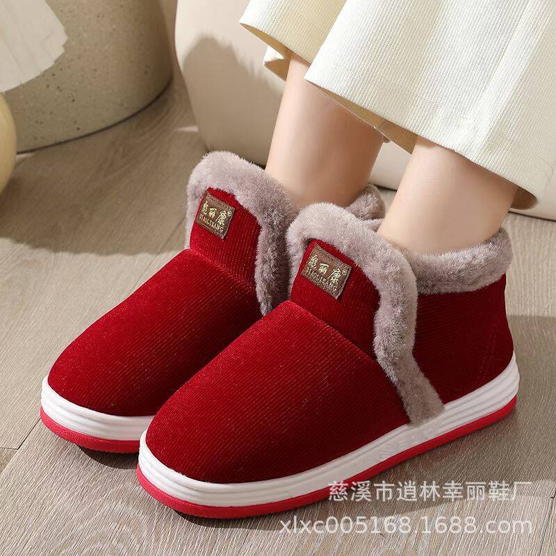 All-Inclusive Handmade Cotton Slippers for Women, Autumn and Winter Home Indoor Warm Dad Old Cotton Shoes Wholesale for Middle-Aged and Elderly Men