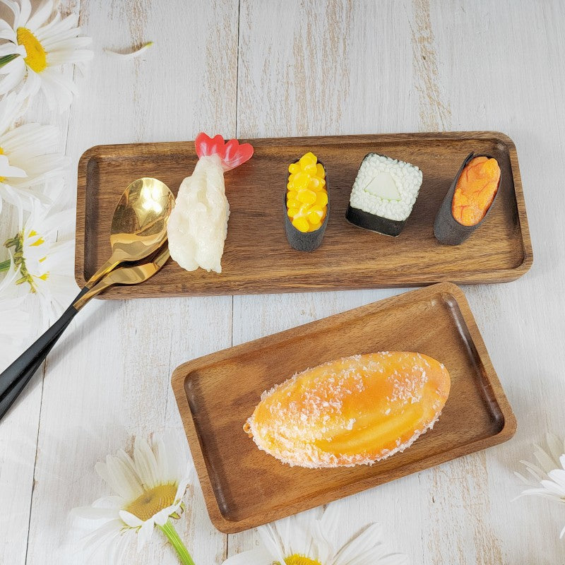 Acacia Wooden Tray Western Food Hotel Tray Tea Tray Fruit Plate Nut Plate Food Bread Tray Rectangular