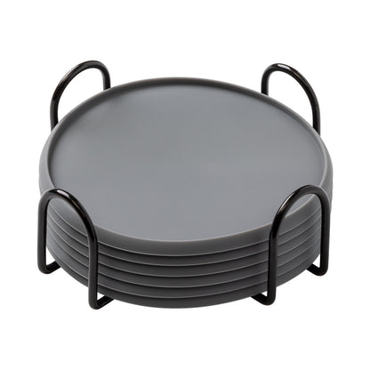 Wholesale Round 10cm Silicone Coaster Set with Cup Holder for Storing Food-Grade Tea Cups