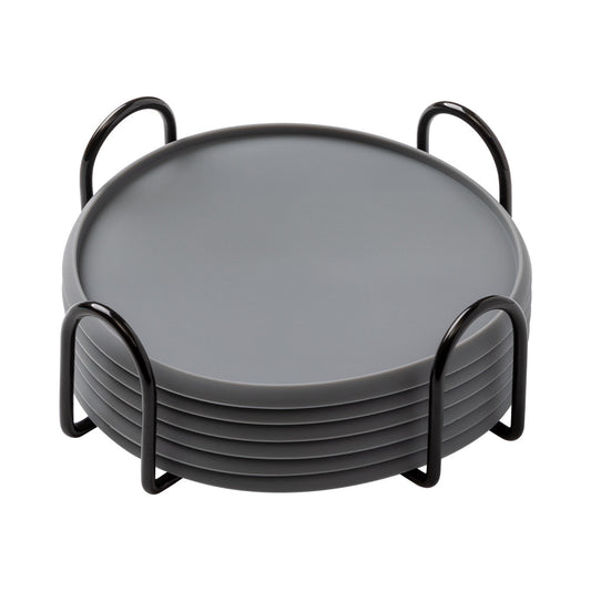 Wholesale Round 10cm Silicone Coaster Set with Cup Holder for Storing Food-Grade Tea Cups by PDG ibma