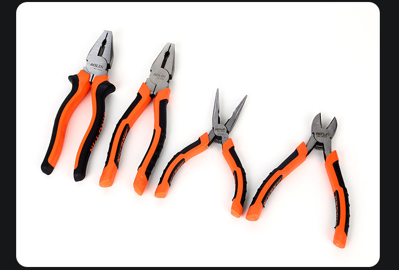 Multi-functional wire pliers household labor-saving vise industrial grade diagonal pliers 8 inch pointed pliers electrical wire stripping pliers