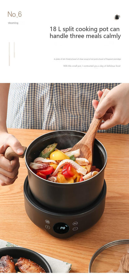 Cross-border 110V/220V English packaging household full-automatic multifunctional split 1.8-liter electric cooking pot European, British and American regulations
