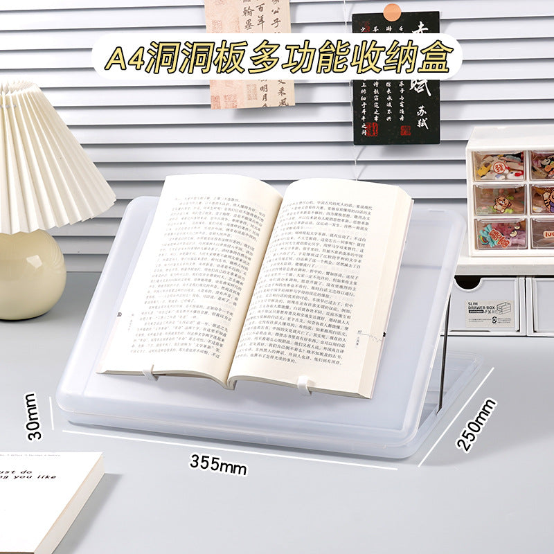 Plastic board folder file box copy writing board storage box A4 data box PP transparent office supplies finishing box