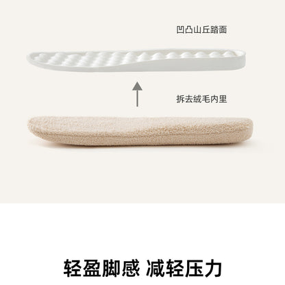 Silent Cotton Slippers for Women, Autumn and Winter 2026 New Model, Indoor Home Warm Plush Massage Detachable Cotton Slippers for Men