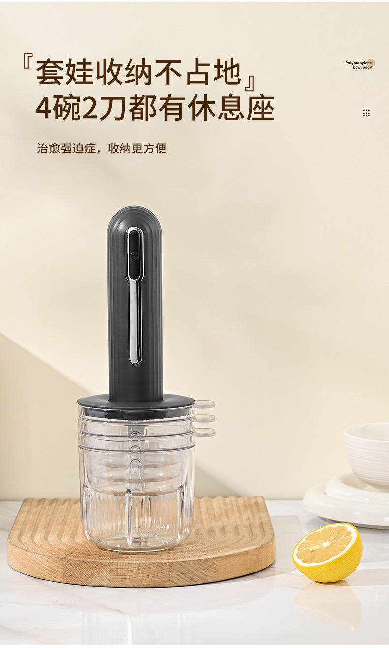 Wireless Electric Food Processor for Home Use, Small Garlic Masher, Vegetable Mincer, Garlic Paste Blender, Baby Food Processor, Garlic Paste Tool