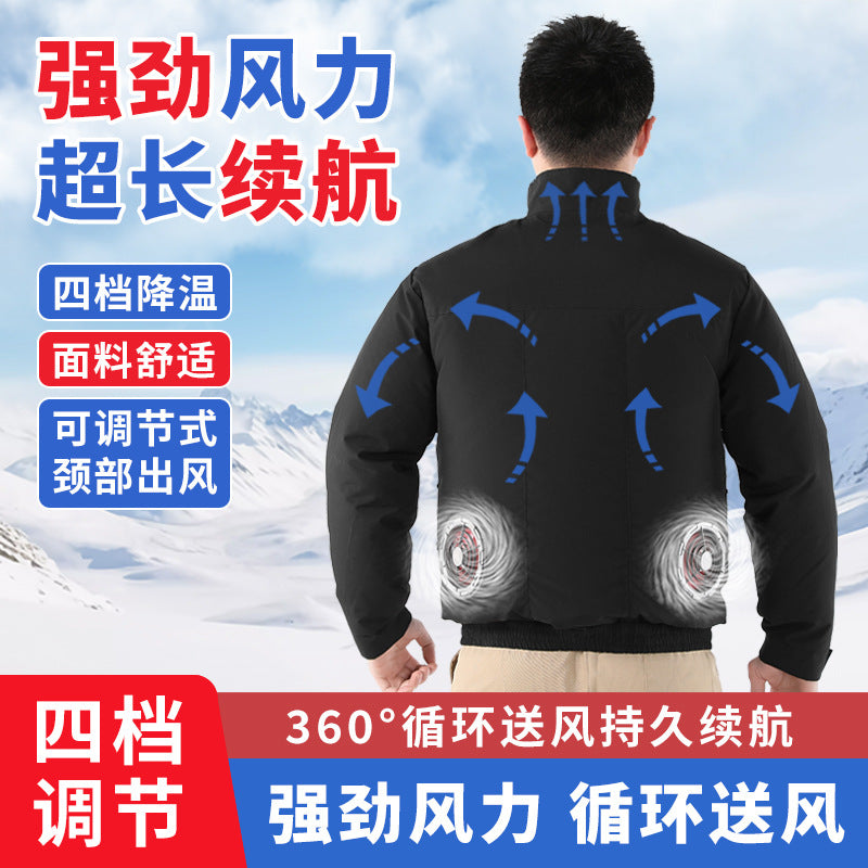 Cross-border New Smart Air-conditioning Clothing Jacket Clothes with Fan Outdoor Work Uniform Labor Protection Duty Fan Clothing