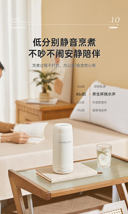Travel Kettle Electric Heating Cup Small Portable Heating Stainless Steel Thermostatic Cup Health Kettle Tea Thermos Cup