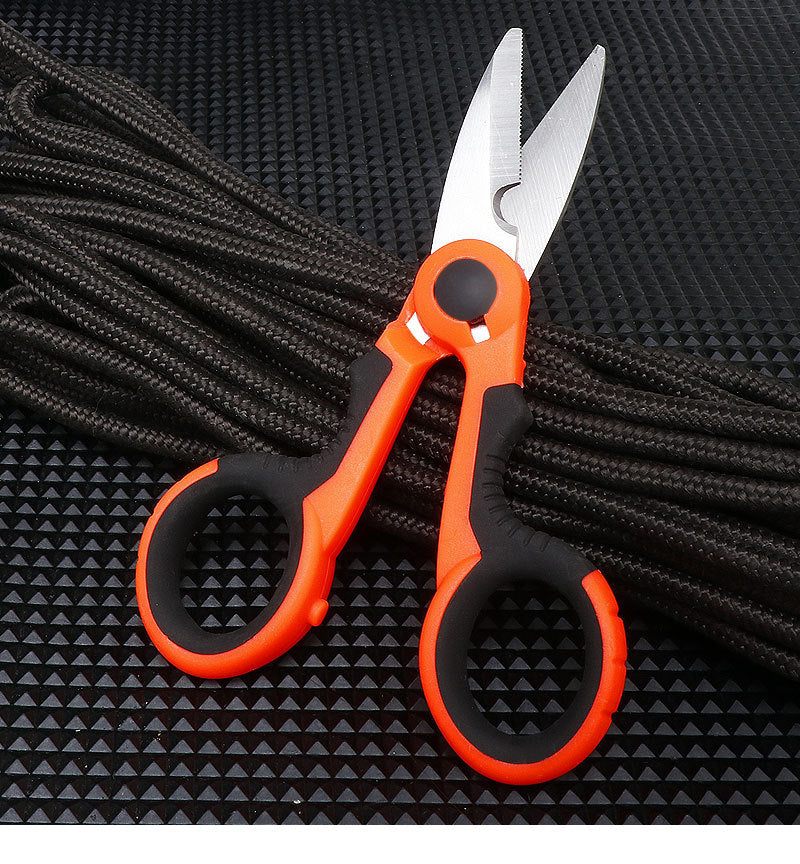 Stainless Steel Scissors for Pruning Branches, Fishing Scissors, Electrician Stripping Scissors, Lead Scissors, Serrated Scissors, Convenient Household Scissors
