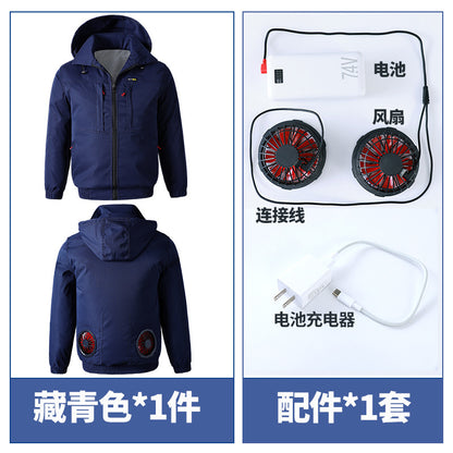 Summer Cooling Air-Conditioned Clothing for Men, Refrigeration Clothing with Fan, Welding Site Heatstroke Prevention Labor Protection Work Clothes