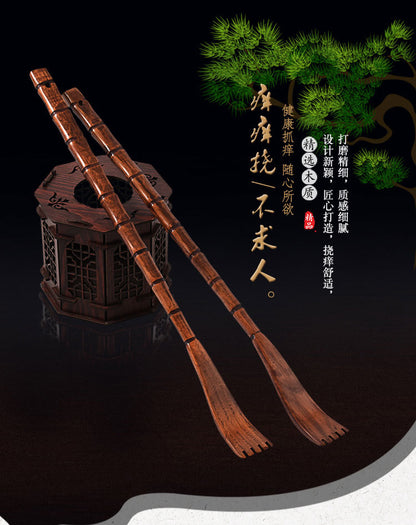 Household Long-Handled Wooden Bamboo Back Scratcher for the Elderly, Durable, Eco-Friendly, Self-Sufficient, a Tool for Scratching the Back and Relieving Itchiness