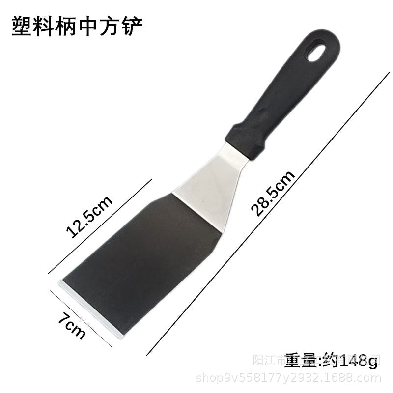 Triangle Stainless Steel Teppanyaki Grilling Shovel Multi-use Steak Hand-held Pancake Shovel Restaurant Teppanyaki Cuisine Gadget