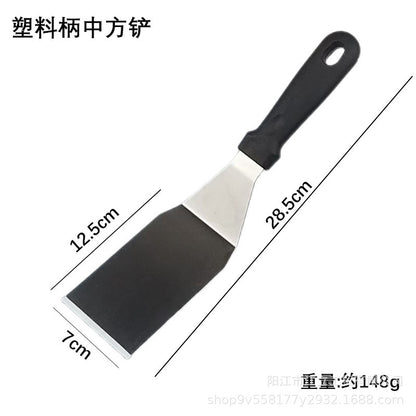 Triangle Stainless Steel Teppanyaki Grilling Shovel Multi-use Steak Hand-held Pancake Shovel Restaurant Teppanyaki Cuisine Gadget