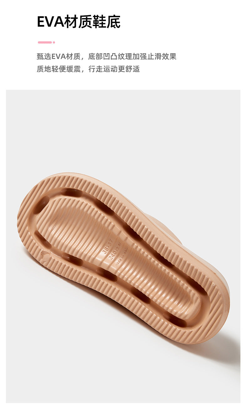 Thick-Soled Sandals for Women's Outer Wear, Fashionable 2024 Summer New Style, Two-Wear Beach Sandals with Holes in the Shoes