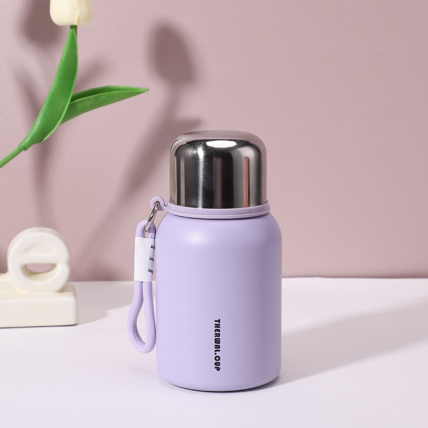 316 Stainless Steel All-Steel Lid Thermos Cup Mini Compact Flap Pocket Pants Cup High-Looking Portable Water Cup with Rope Customization