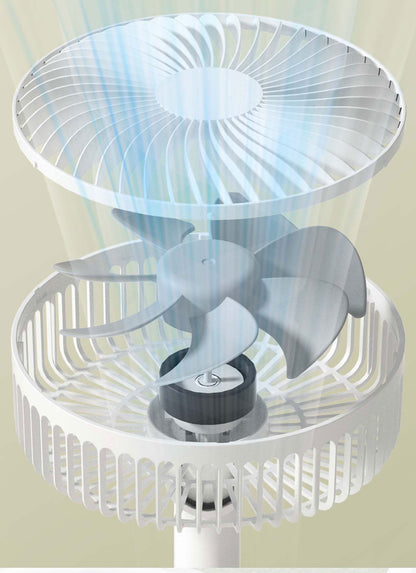 Cassidorf USB small electric fan 6 inch shaking head rechargeable 8 inch dormitory office desktop fan