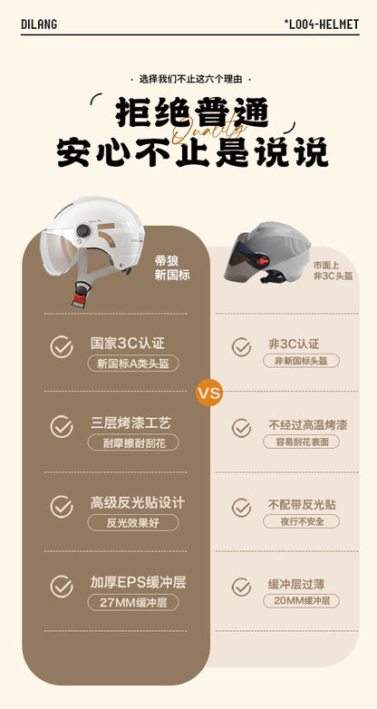 New national standard 3C certification electric car helmet motorcycle men and women summer sunscreen four seasons universal safety helmet
