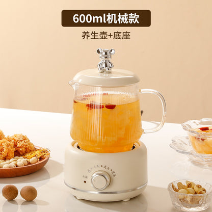 Health pot household multi-functional full glass tea cooker kettle small office flower teapot insulation electric Cup