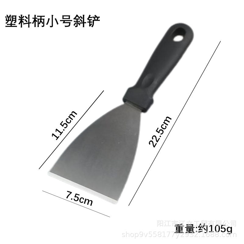 Triangle Stainless Steel Teppanyaki Grilling Shovel Multi-use Steak Hand-held Pancake Shovel Restaurant Teppanyaki Cuisine Gadget