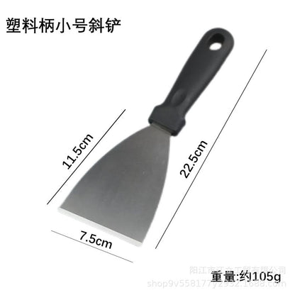 Triangle Stainless Steel Teppanyaki Grilling Shovel Multi-use Steak Hand-held Pancake Shovel Restaurant Teppanyaki Cuisine Gadget
