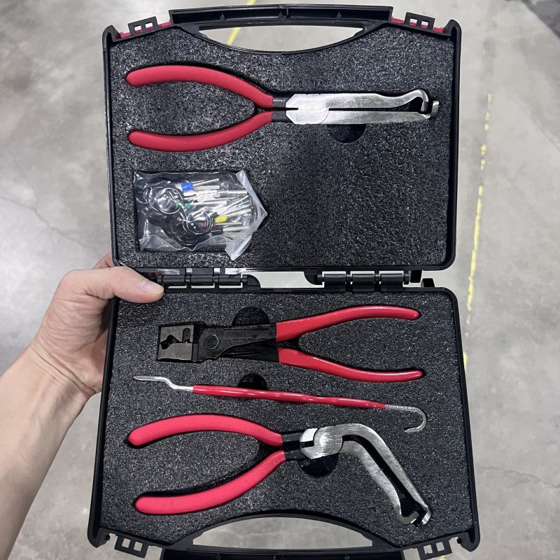 Red and black elbow 60 degree power-off pliers bolt pliers multi-purpose pliers car oil pipe separation harness pliers cross-border pliers