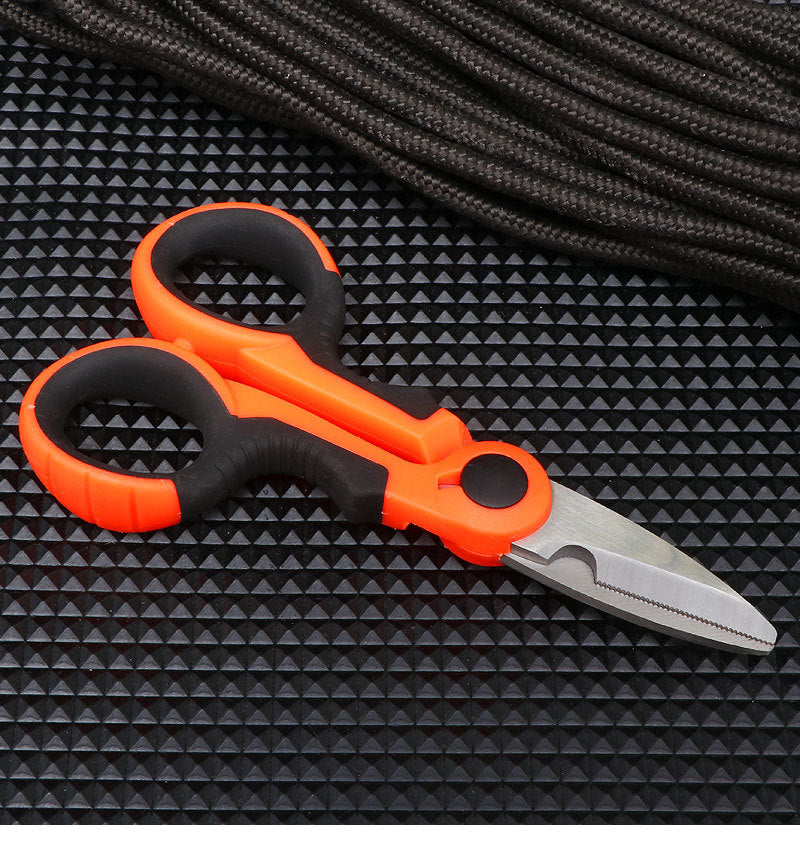 Stainless Steel Scissors for Pruning Branches, Fishing Scissors, Electrician Stripping Scissors, Lead Scissors, Serrated Scissors, Convenient Household Scissors