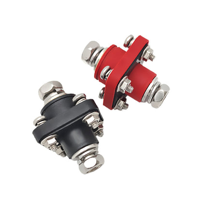 Brass Square Battery Connector Through-Wall Energy Storage Terminal M8 High Current Terminal Block 200A