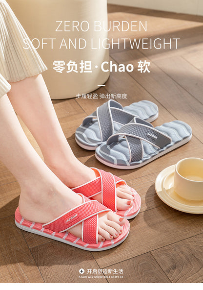 Home Eva Slippers for Women, Non-Slip Bathroom Bathing Slippers for Men, Summer Outdoor Wear, Beach Trendy Slippers, Factory Direct Sales