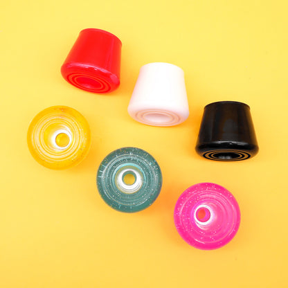 Double-row skates high elastic wear-resistant PU brake head four-wheel roller skates point ice roller skates brake accessories