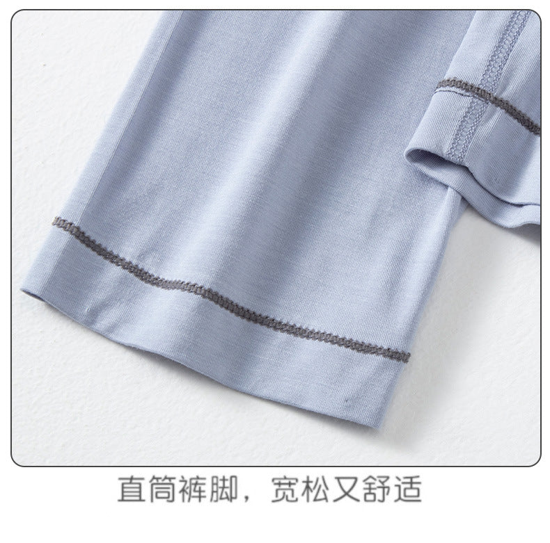 Summer Boys' Short-sleeved Shorts Modal Children's Pajamas Girls' Parent-child Home Clothes suit Children's Air-conditioning Clothes