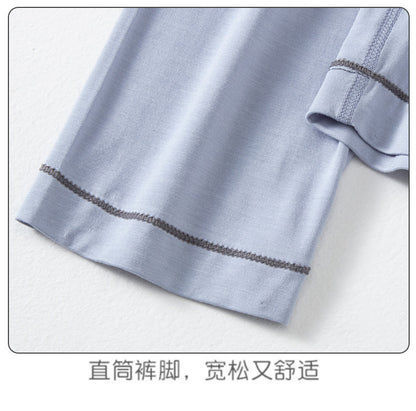 Summer Boys' Short-sleeved Shorts Modal Children's Pajamas Girls' Parent-child Home Clothes suit Children's Air-conditioning Clothes