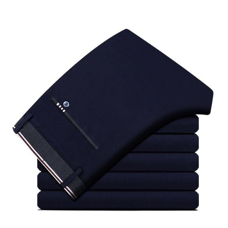 28-40 Summer New Men's Casual Pants Slim-fit Elastic Small Straight Korean Style Suit Pants Men's Pants