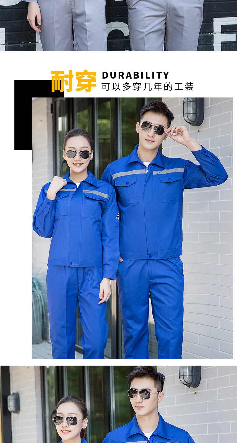 Summer thin anti-static overalls suit men's and women's long short sleeve gas station filling station gas petrochemical electricsuit