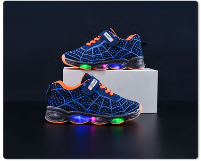 Spring and Autumn Kidsren's Shoes, Kidsren's Luminous Light Shoes, Men's and Women's Running Shoes, Baby Flash Shoes, Led Light-Up Sports Shoes, Mesh