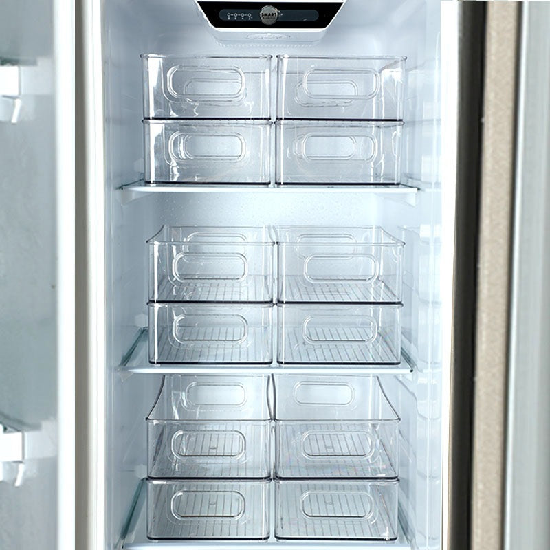 Multi-size Transparent Refrigerator Storage Box Snacks and Sundries Storage Box Cosmetic Finishing Multifunctional Transparent Superposable