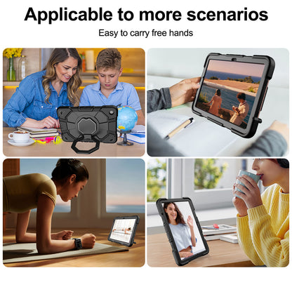Suitable for Samsung Tab A9+ Tablet Protective Cover Satchel A9Plus Silicone Rotating Stand Kidsren's Anti-Fall Shell