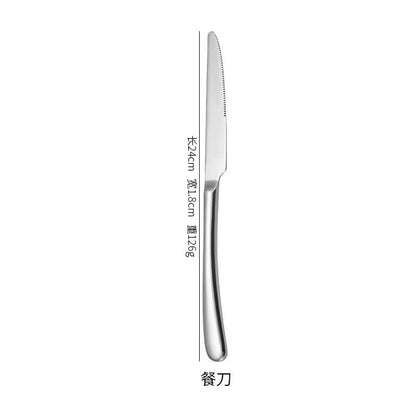 3 04 months light steak knife fork spoon thickened stainless steel tableware western food knife fork spoon dessert spoon upscale hotel restaurant