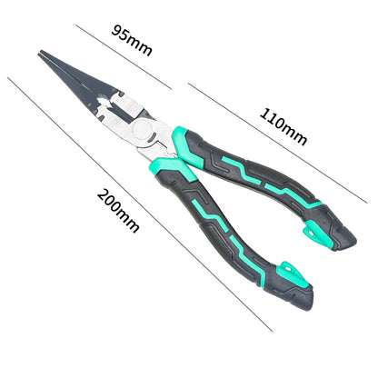 Multifunctional wire stripping pliers pointed mouth miter pliers 8 inch vice electrical wire stripping pliers eccentric labor-saving and durable